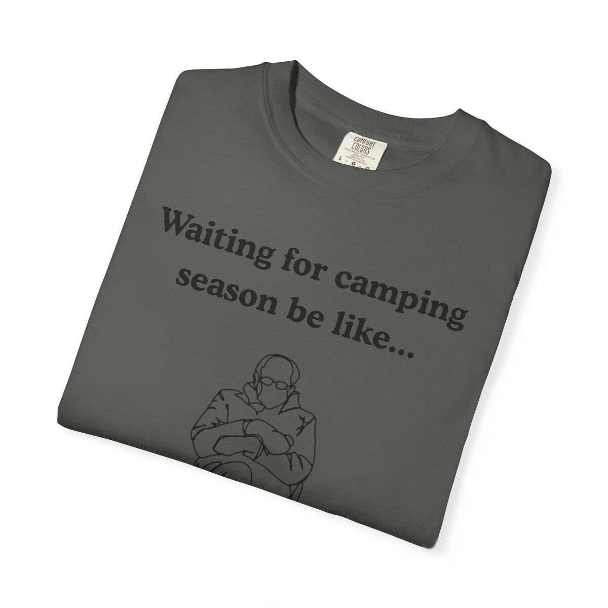 Camping Season Tee — "Waiting for camping season be like..." Cedar Pond Campground Shirt