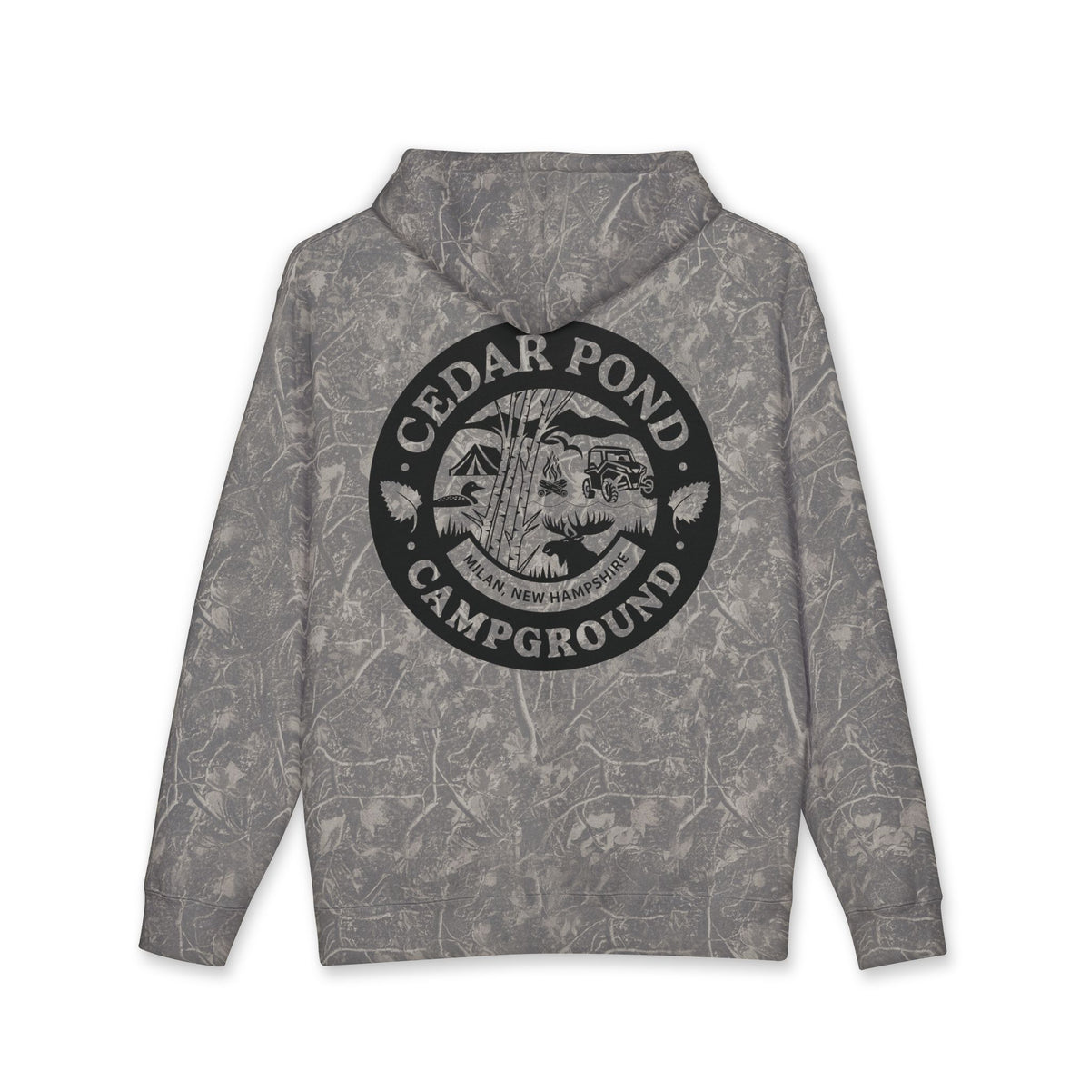 Campground Hoodie — "Cedar Pond Campground" Outdoor Camping Pullover