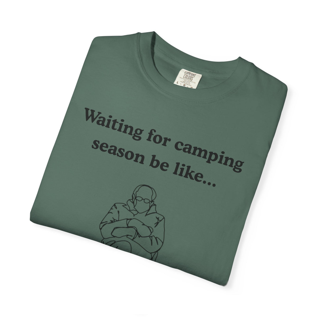 Camping Season Tee — "Waiting for camping season be like..." Cedar Pond Campground Shirt