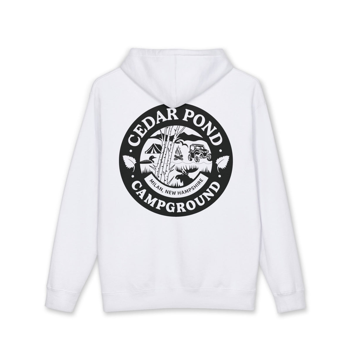 Campground Hoodie — "Cedar Pond Campground" Outdoor Camping Pullover