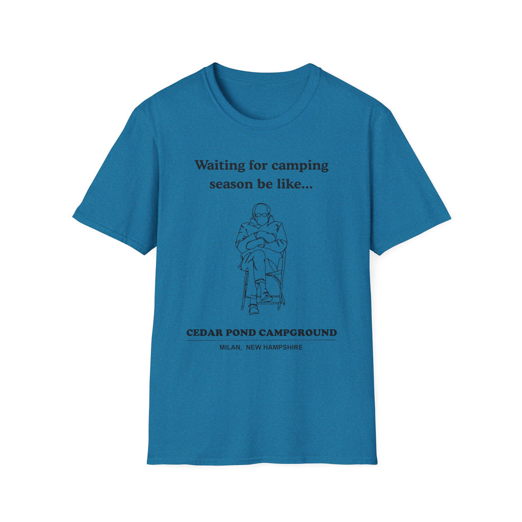 Waiting for Camping Season T-Shirt — Funny Camping Tee with Cozy Chair Graphic
