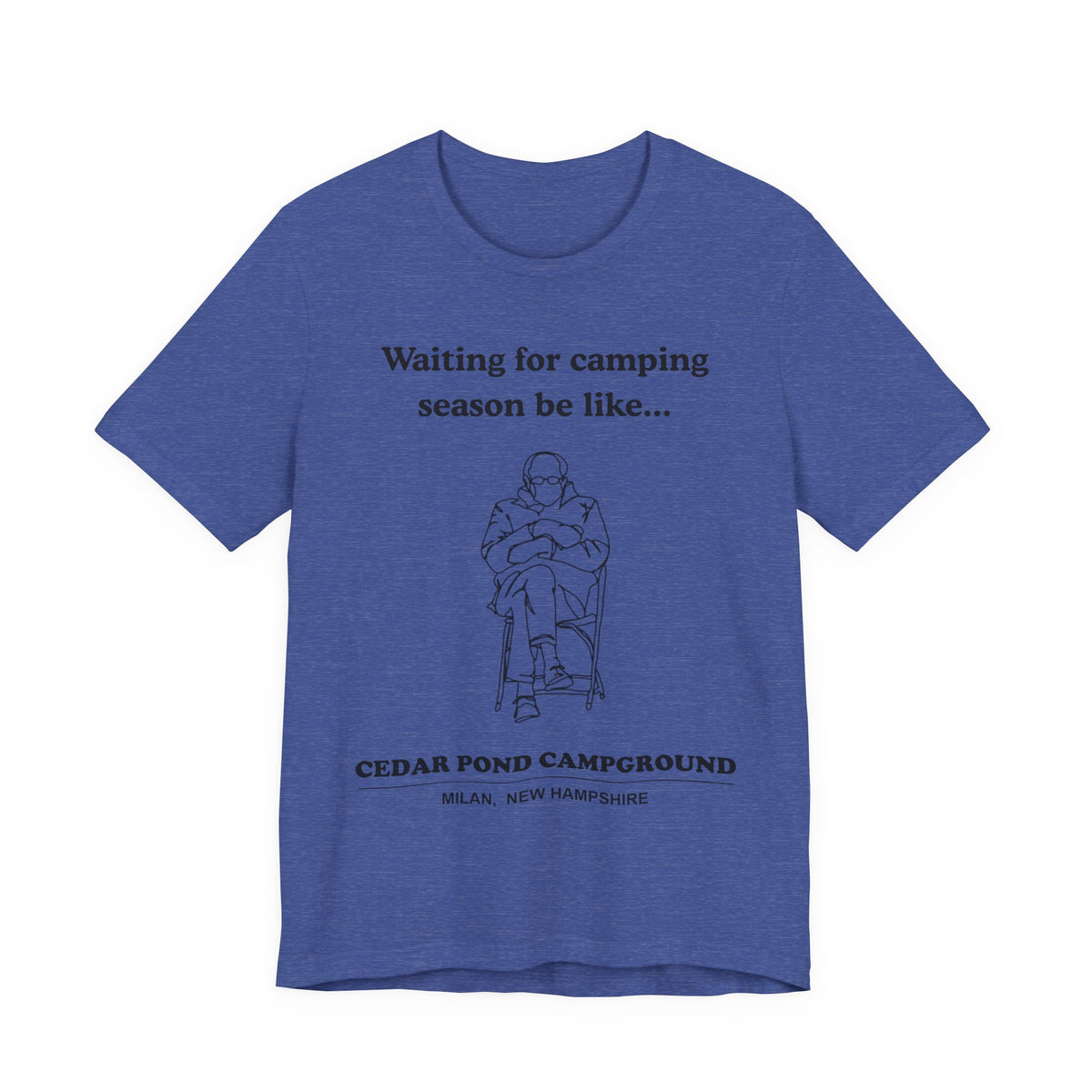Camping Season Tee — "Waiting for camping season be like..." Cedar Pond Campground Shirt