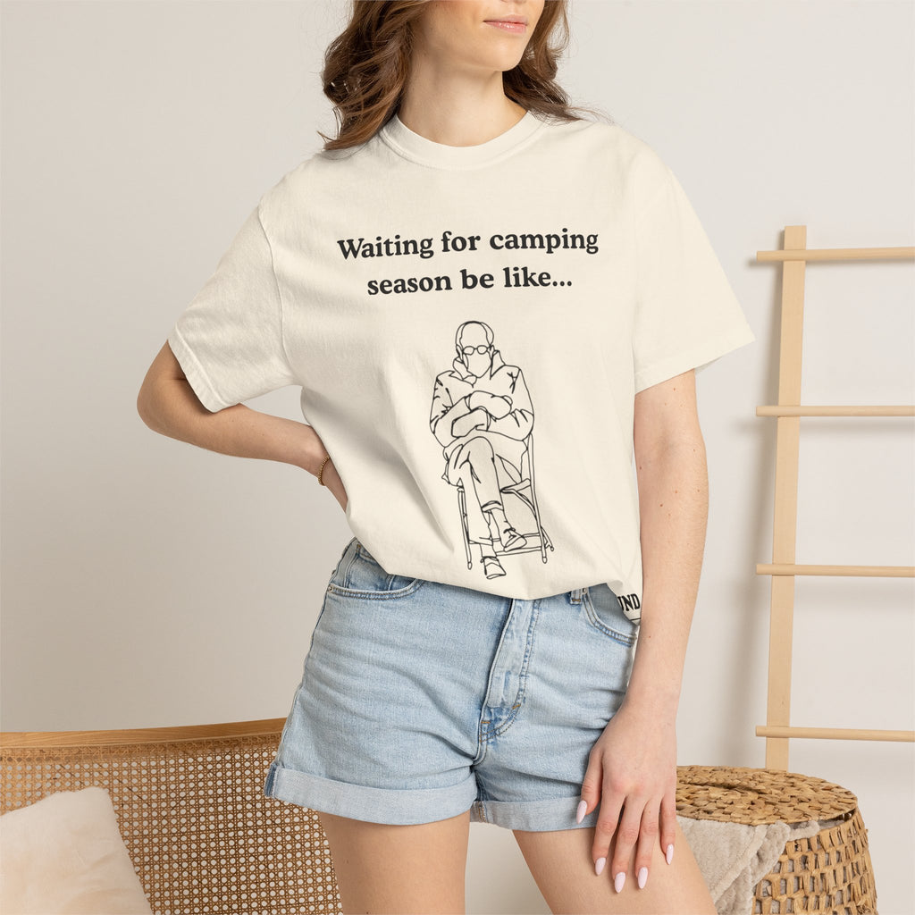 Camping Season Tee — "Waiting for camping season be like..." Cedar Pond Campground Shirt