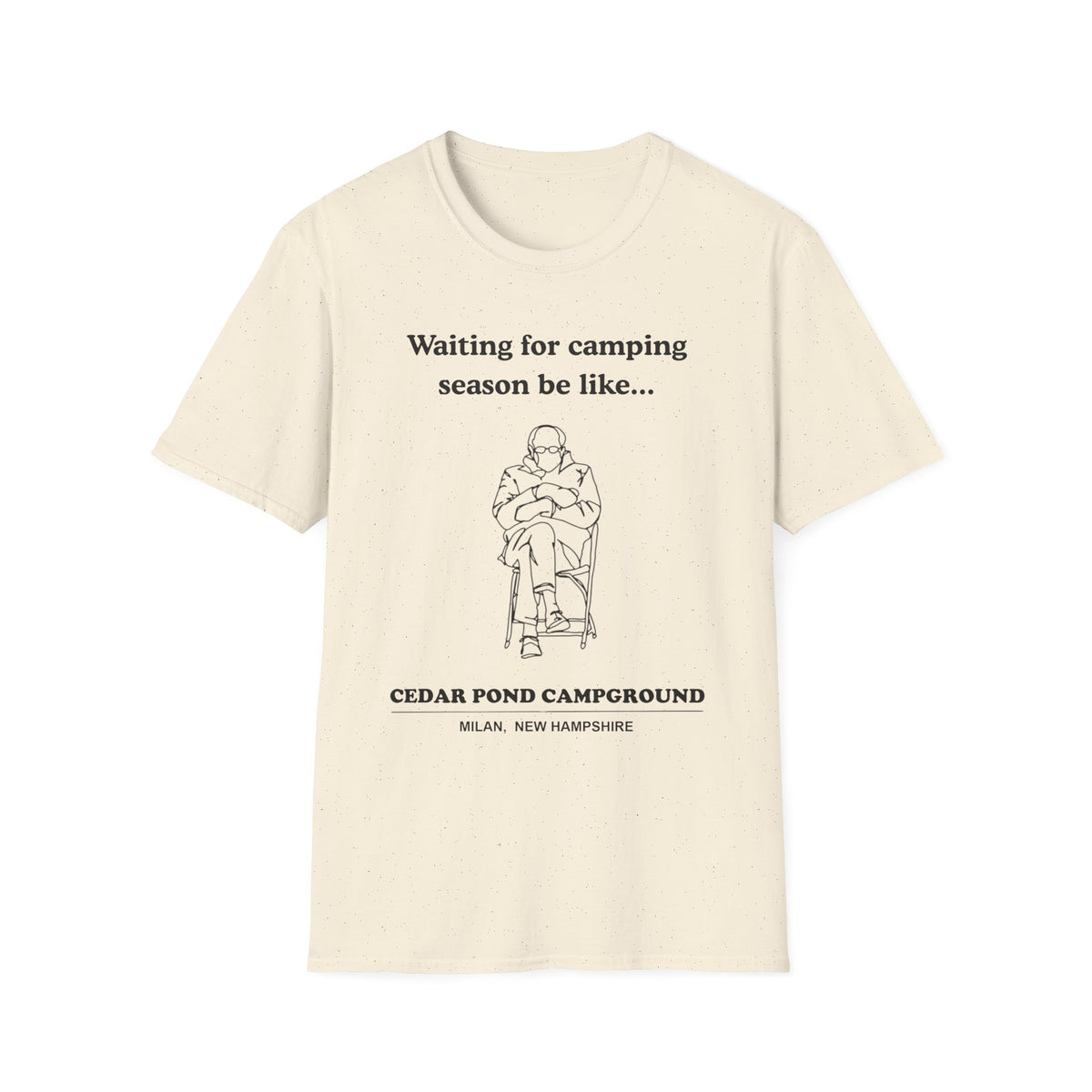 Waiting for Camping Season T-Shirt — Funny Camping Tee with Cozy Chair Graphic