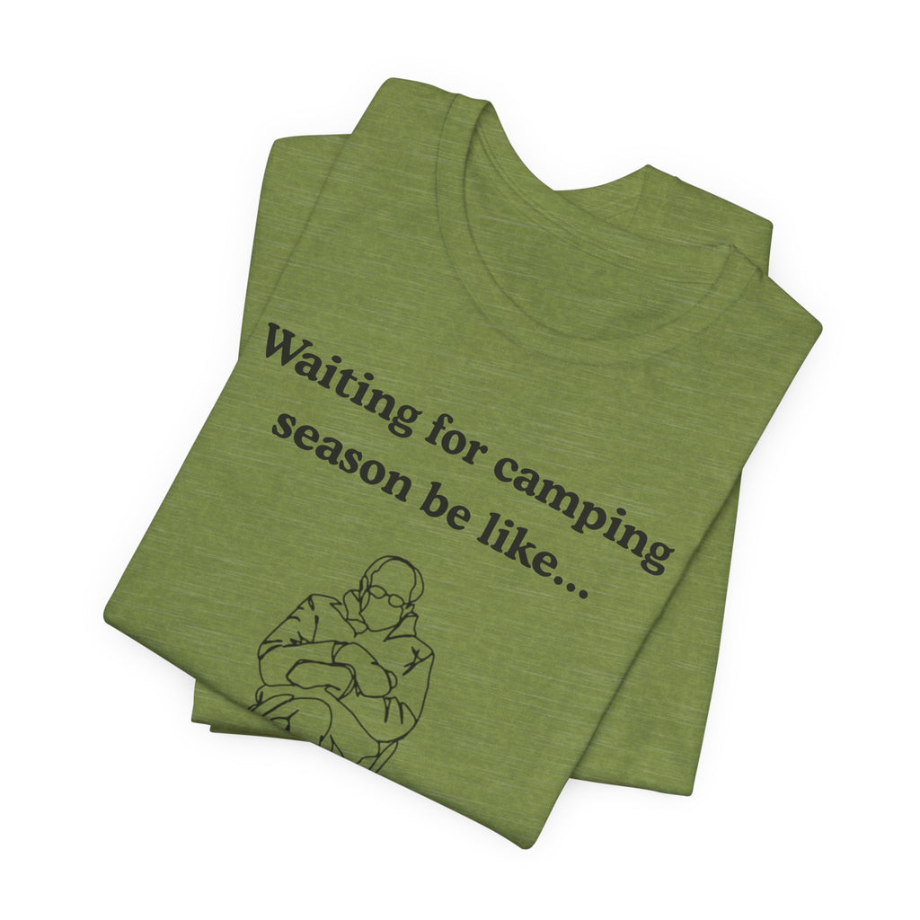 Camping Season Tee — "Waiting for camping season be like..." Cedar Pond Campground Shirt