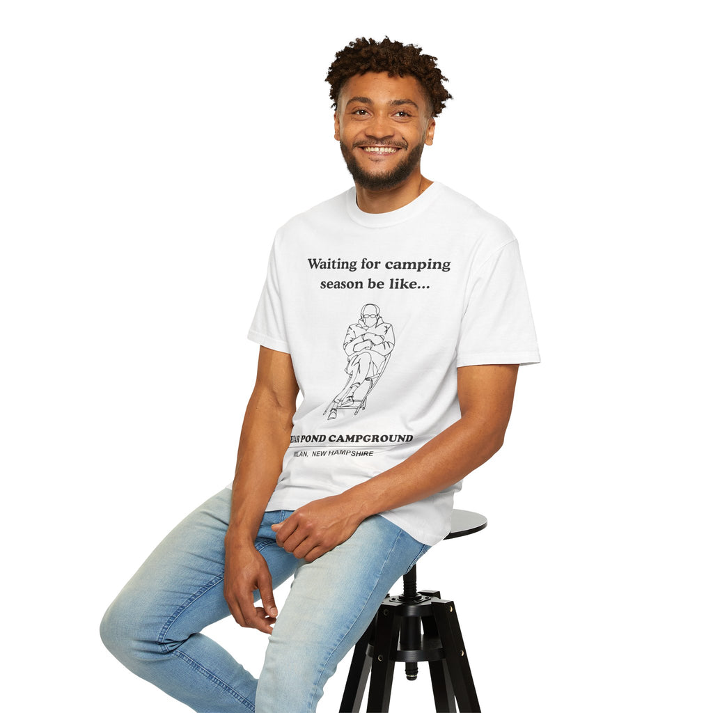 Camping Season Tee — "Waiting for camping season be like..." Cedar Pond Campground Shirt