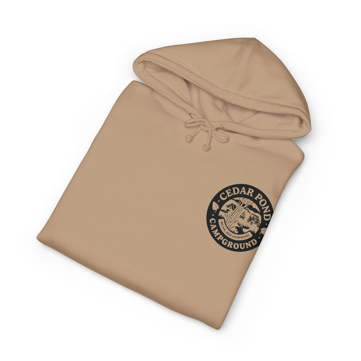 Campground Hoodie — "Cedar Pond Campground" Outdoor Camping Pullover