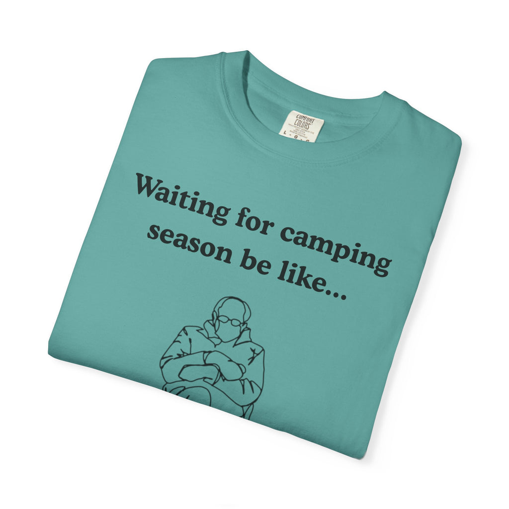 Camping Season Tee — "Waiting for camping season be like..." Cedar Pond Campground Shirt