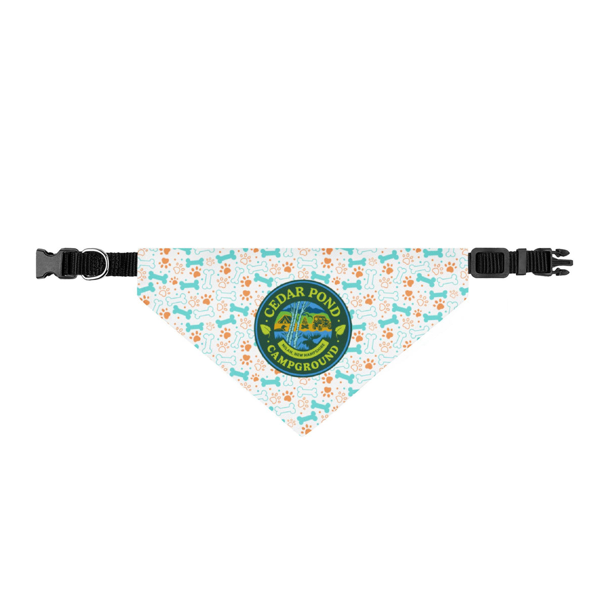 Clip-On Pet Bandana — Cedar Pond Campground Logo