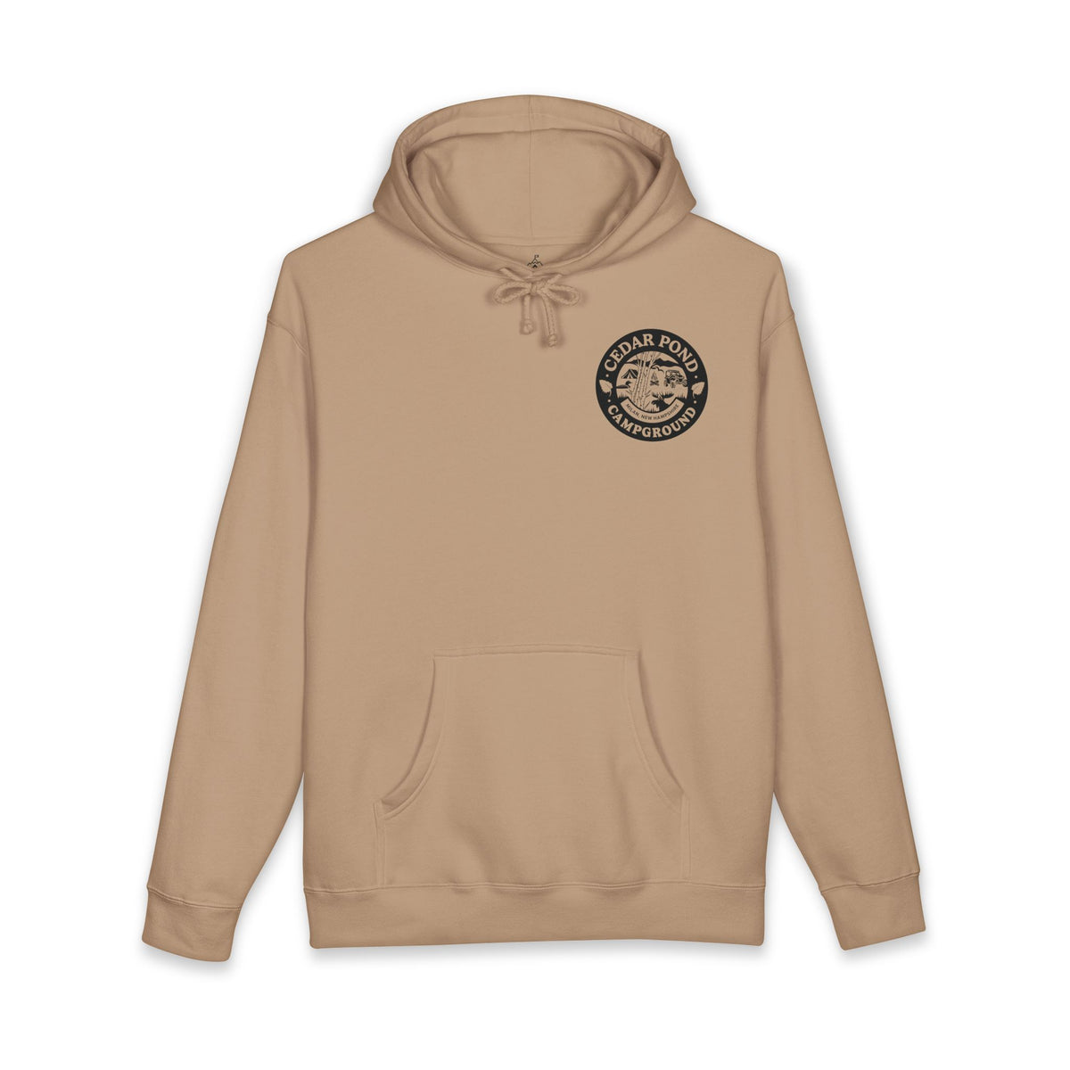 Campground Hoodie — "Cedar Pond Campground" Outdoor Camping Pullover