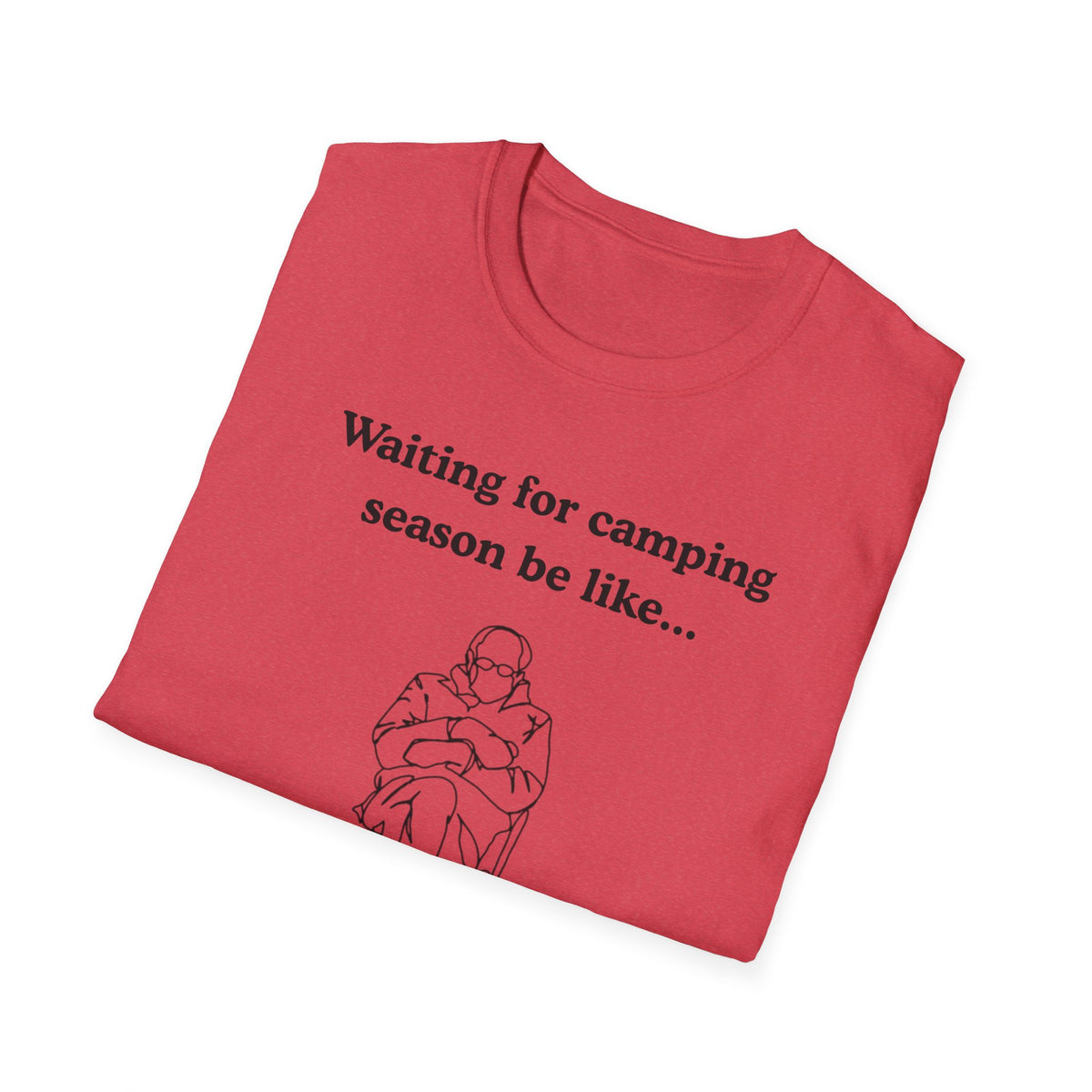 Waiting for Camping Season T-Shirt — Funny Camping Tee with Cozy Chair Graphic