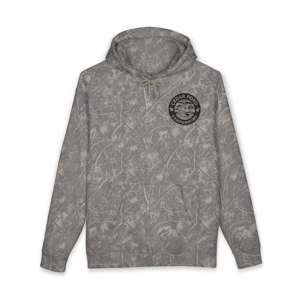 Campground Hoodie — "Cedar Pond Campground" Outdoor Camping Pullover