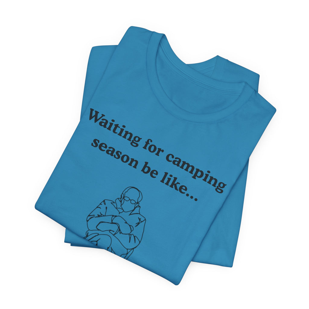 Camping Season Tee — "Waiting for camping season be like..." Cedar Pond Campground Shirt