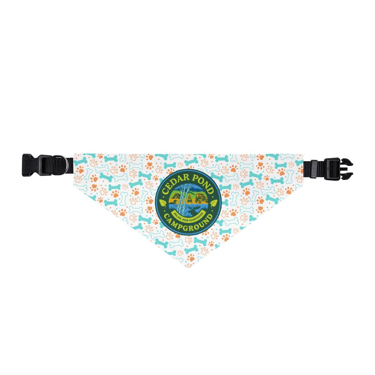 Clip-On Pet Bandana — Cedar Pond Campground Logo
