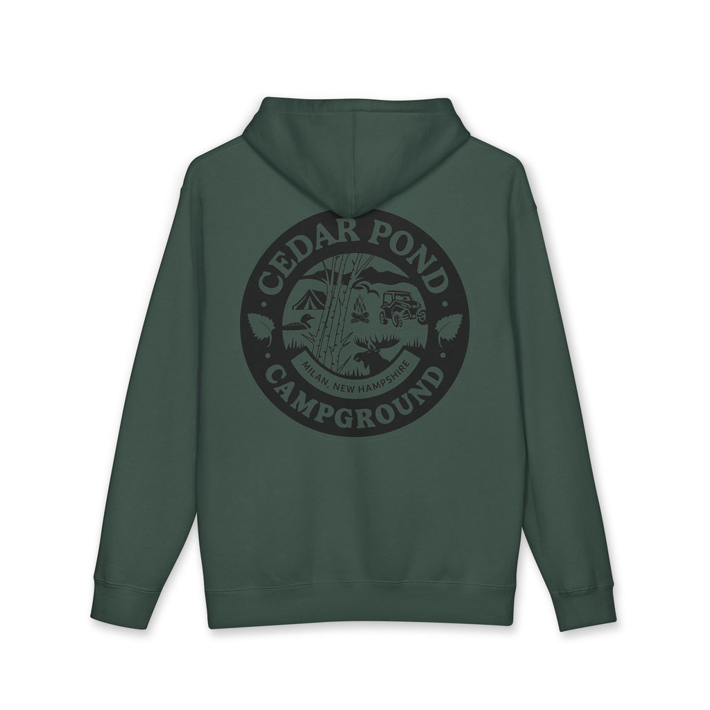 Campground Hoodie — "Cedar Pond Campground" Outdoor Camping Pullover