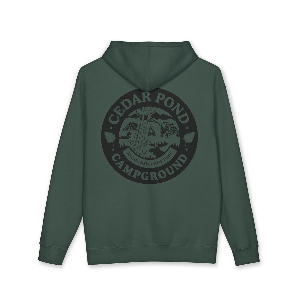Campground Hoodie — "Cedar Pond Campground" Outdoor Camping Pullover