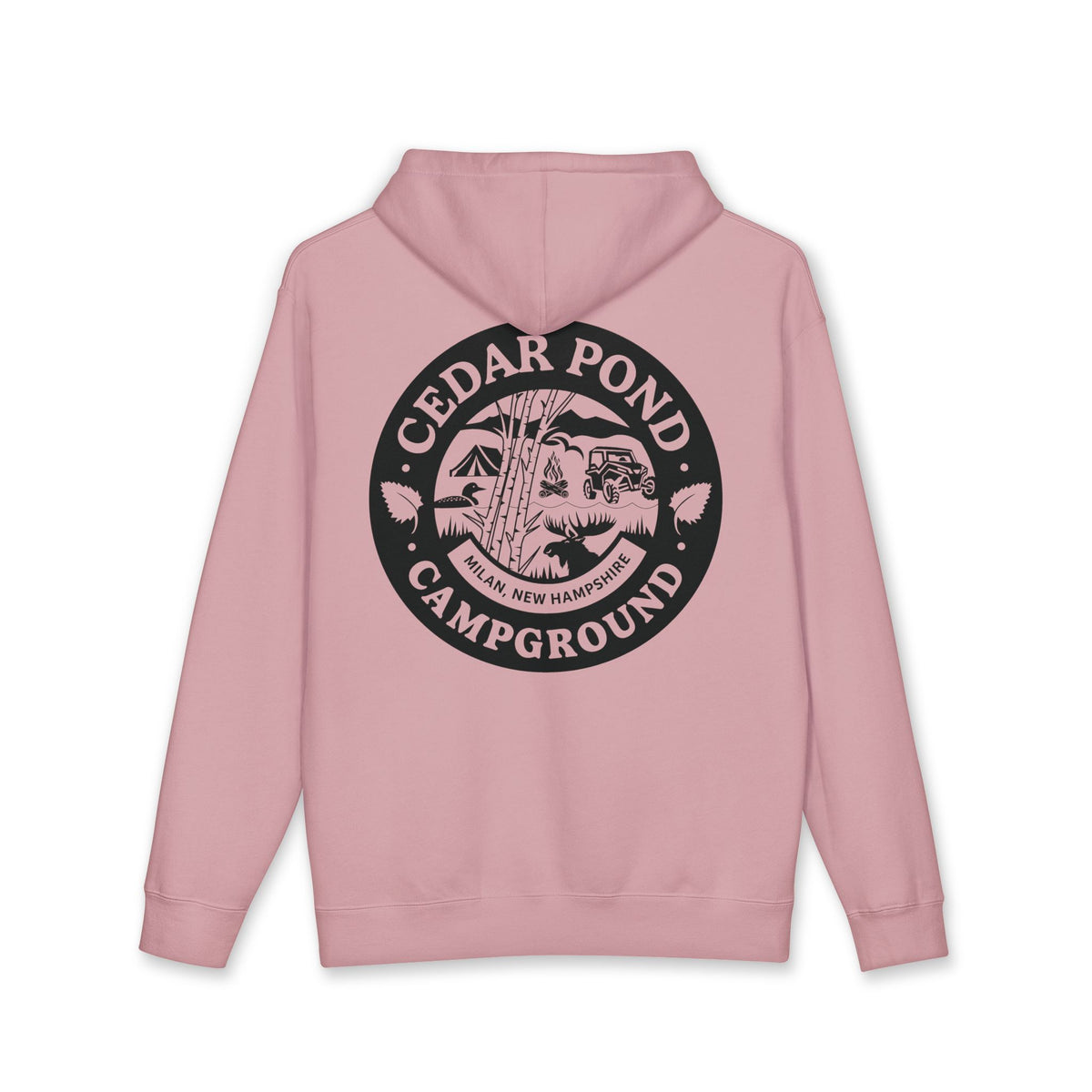 Campground Hoodie — "Cedar Pond Campground" Outdoor Camping Pullover