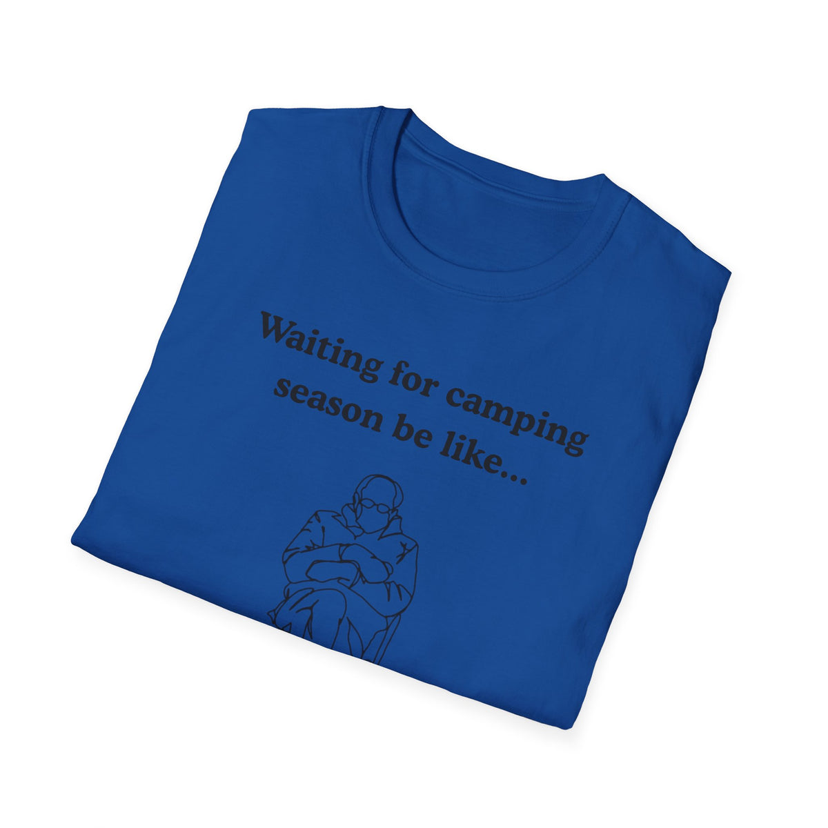 Waiting for Camping Season T-Shirt — Funny Camping Tee with Cozy Chair Graphic