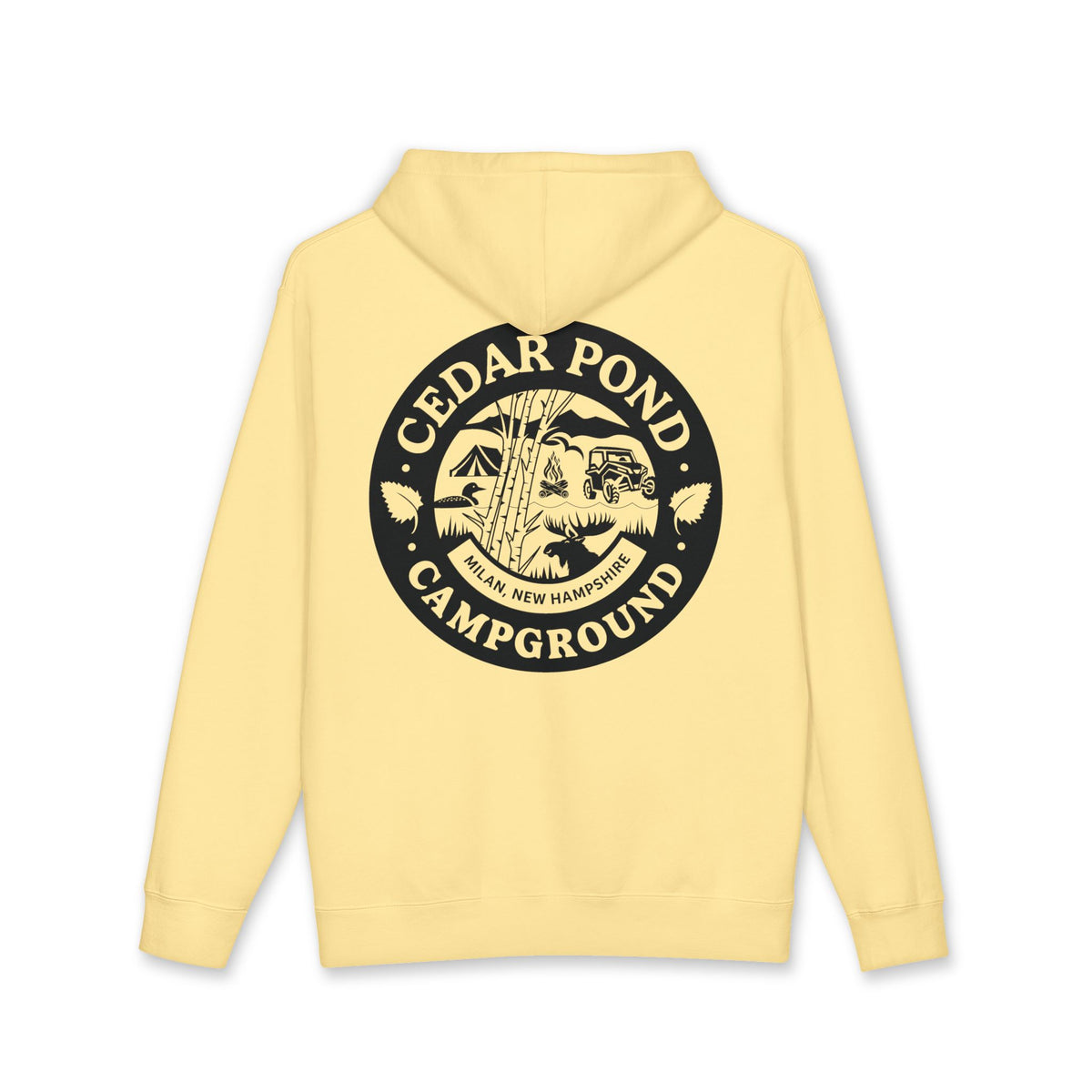 Campground Hoodie — "Cedar Pond Campground" Outdoor Camping Pullover
