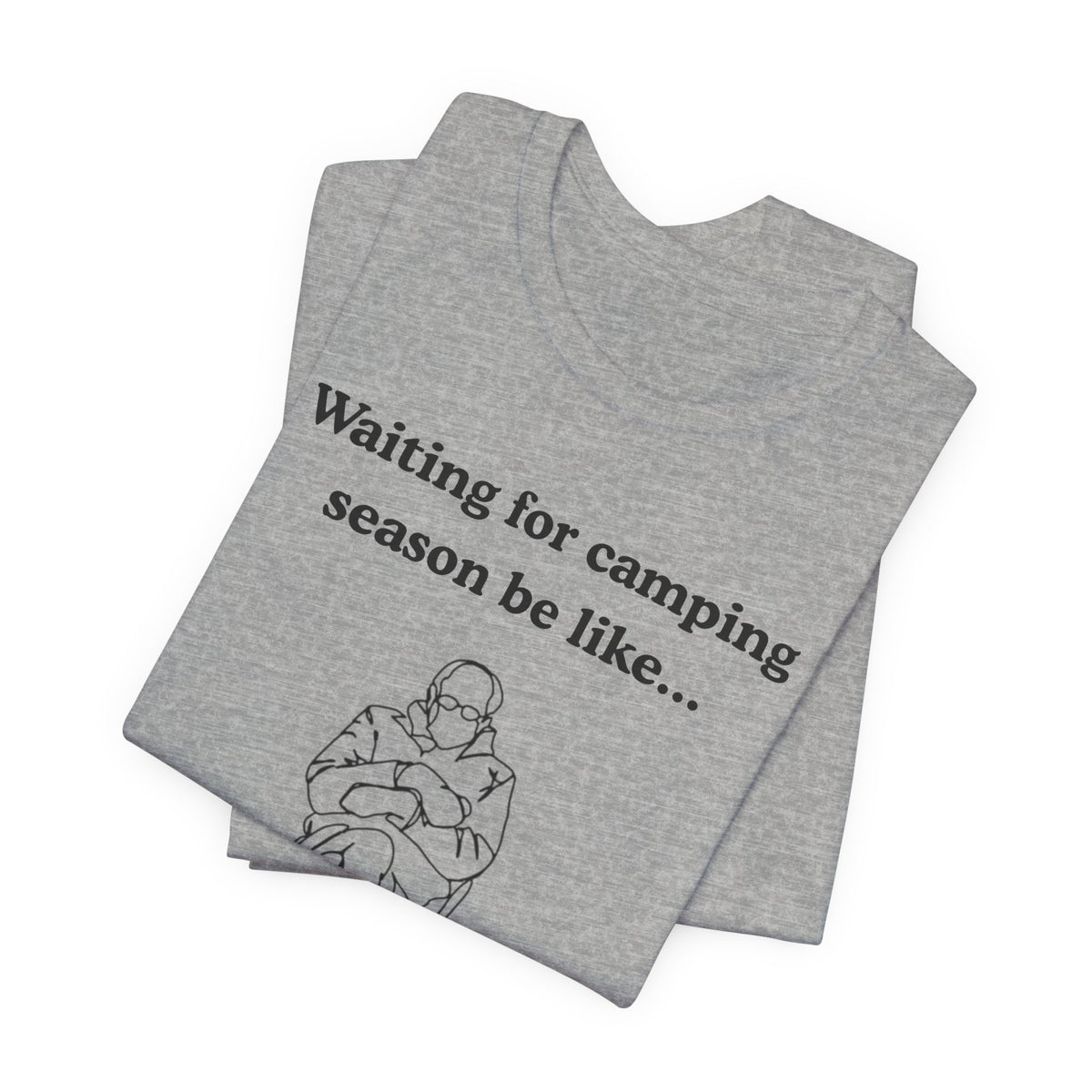 Camping Season Tee — "Waiting for camping season be like..." Cedar Pond Campground Shirt
