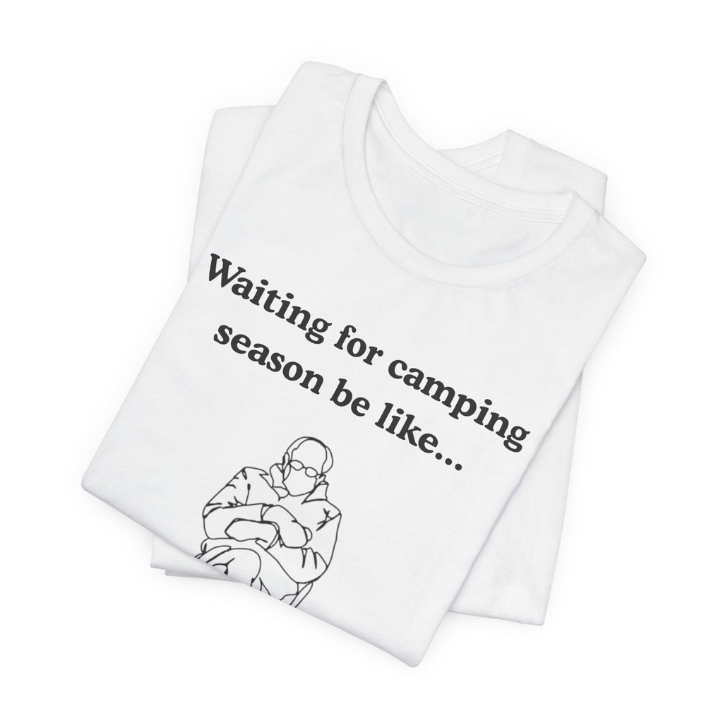 Camping Season Tee — "Waiting for camping season be like..." Cedar Pond Campground Shirt