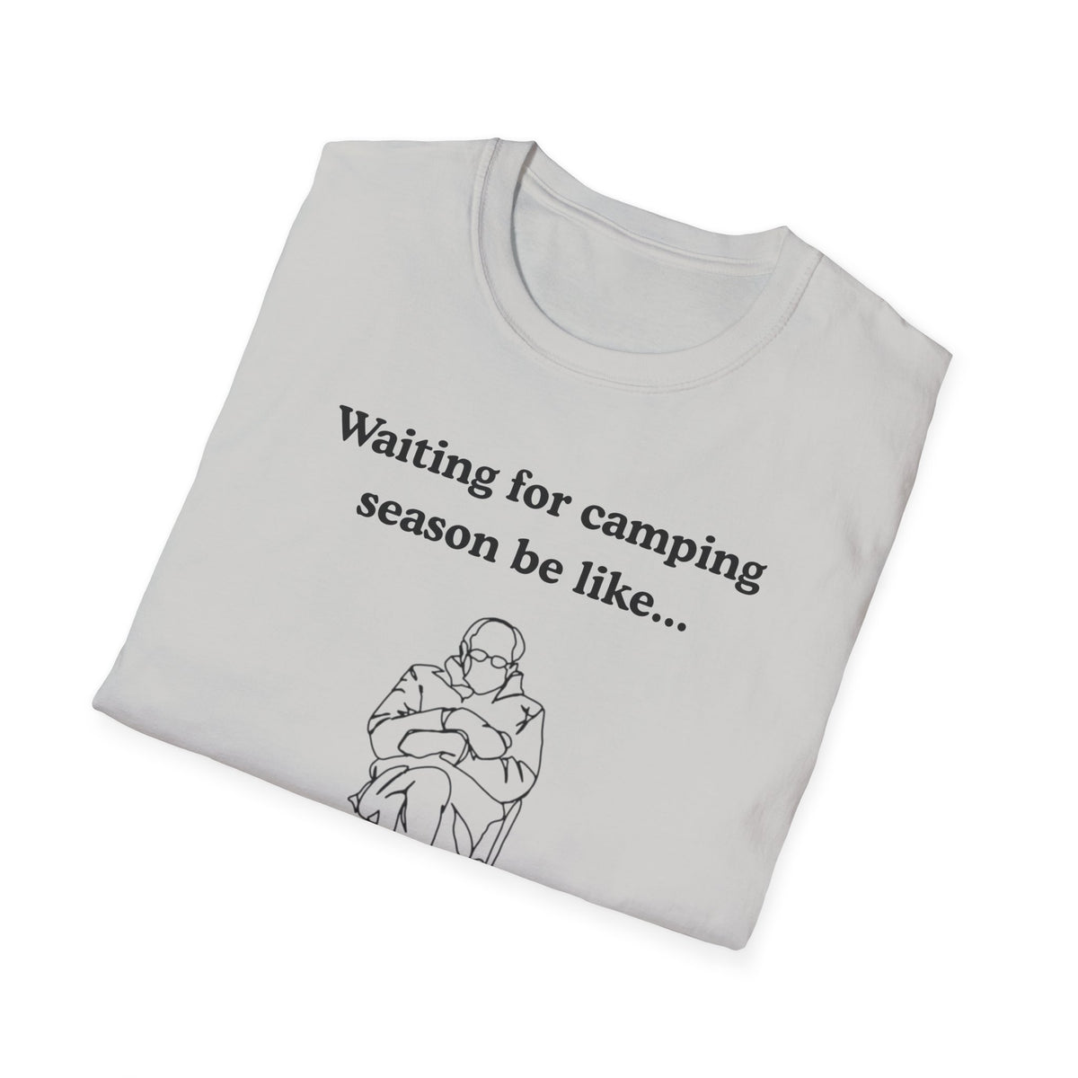 Waiting for Camping Season T-Shirt — Funny Camping Tee with Cozy Chair Graphic