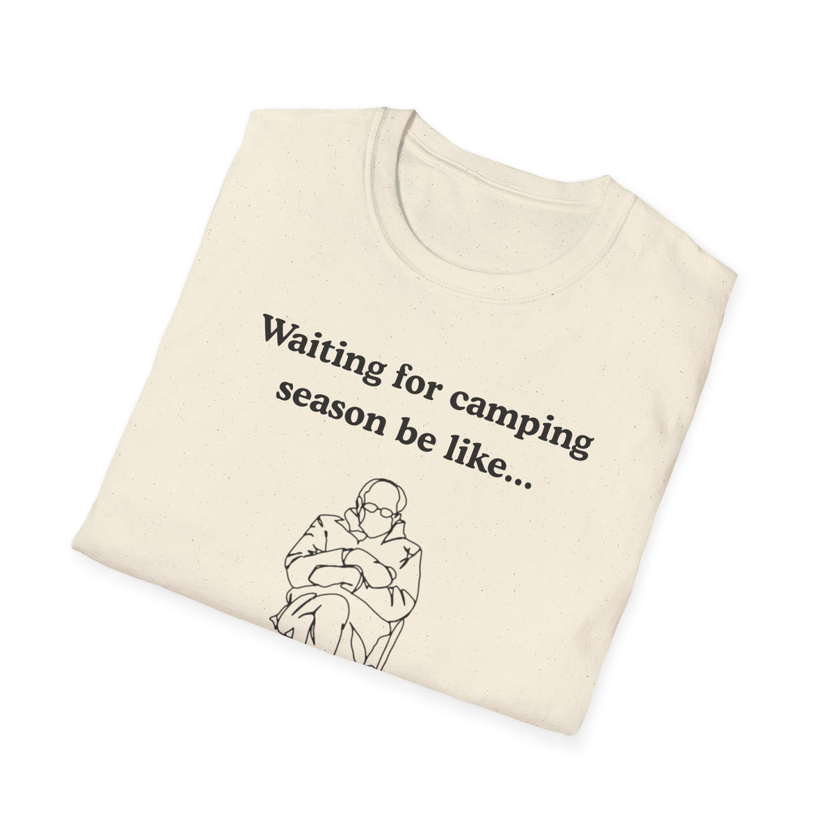 Waiting for Camping Season T-Shirt — Funny Camping Tee with Cozy Chair Graphic