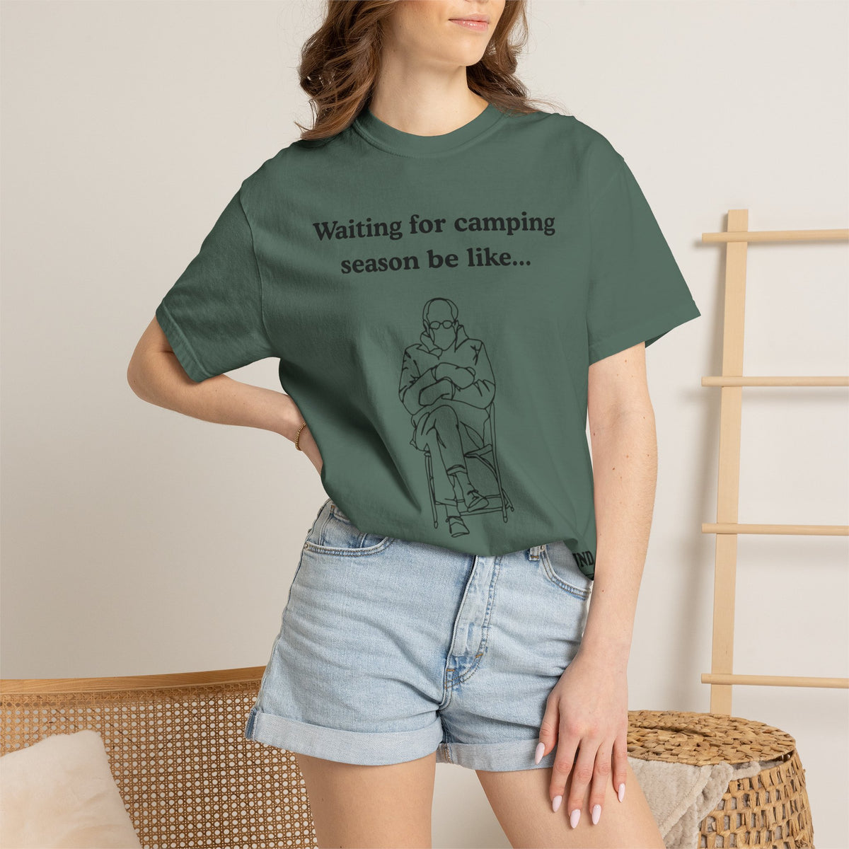 Camping Season Tee — "Waiting for camping season be like..." Cedar Pond Campground Shirt