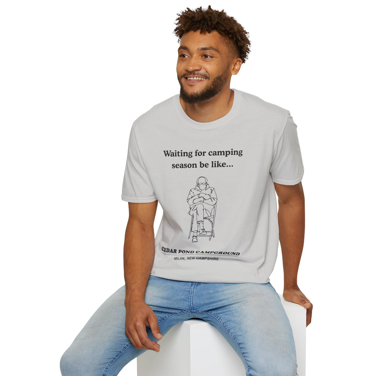 Waiting for Camping Season T-Shirt — Funny Camping Tee with Cozy Chair Graphic