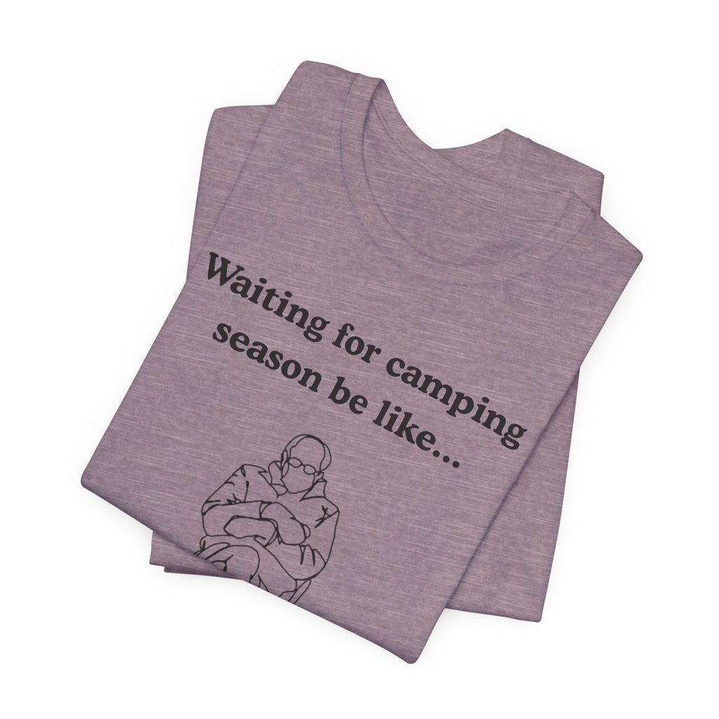 Camping Season Tee — "Waiting for camping season be like..." Cedar Pond Campground Shirt