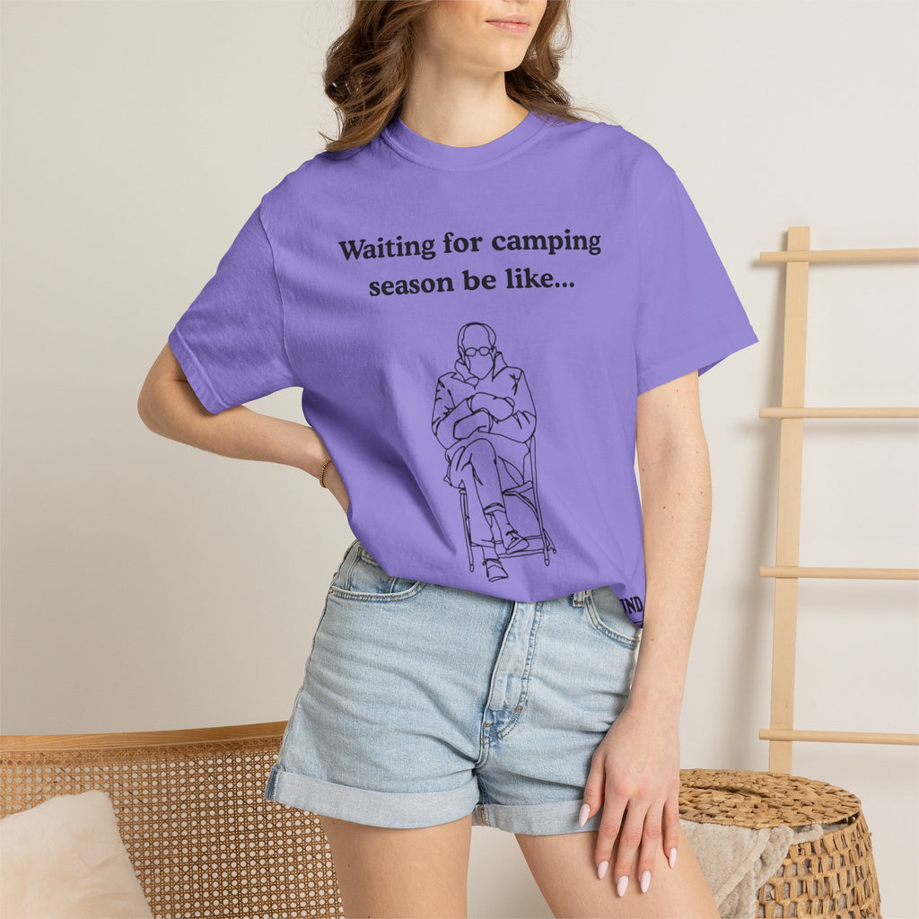 Camping Season Tee — "Waiting for camping season be like..." Cedar Pond Campground Shirt