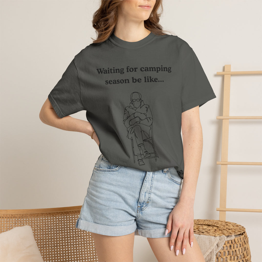 Camping Season Tee — "Waiting for camping season be like..." Cedar Pond Campground Shirt