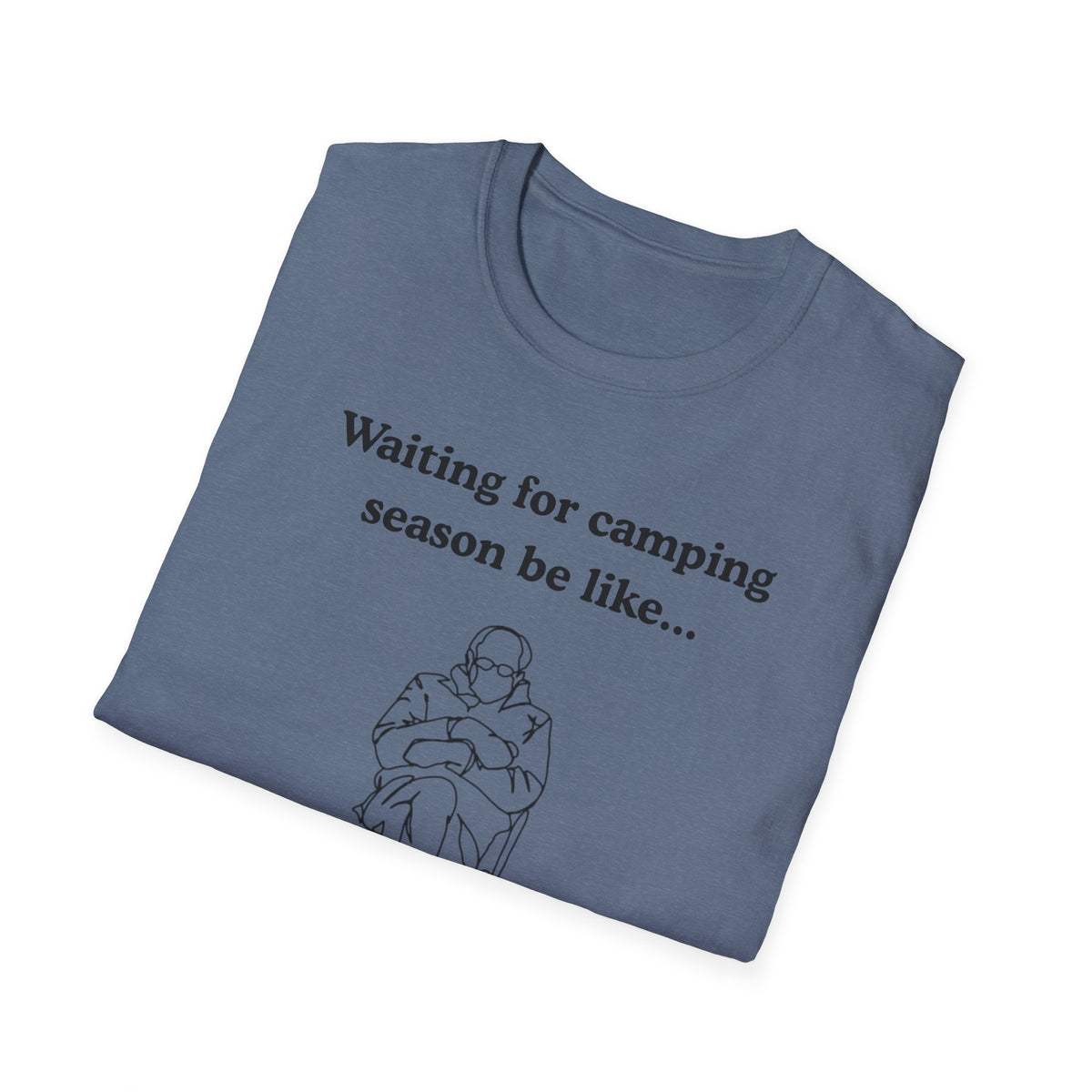 Waiting for Camping Season T-Shirt — Funny Camping Tee with Cozy Chair Graphic