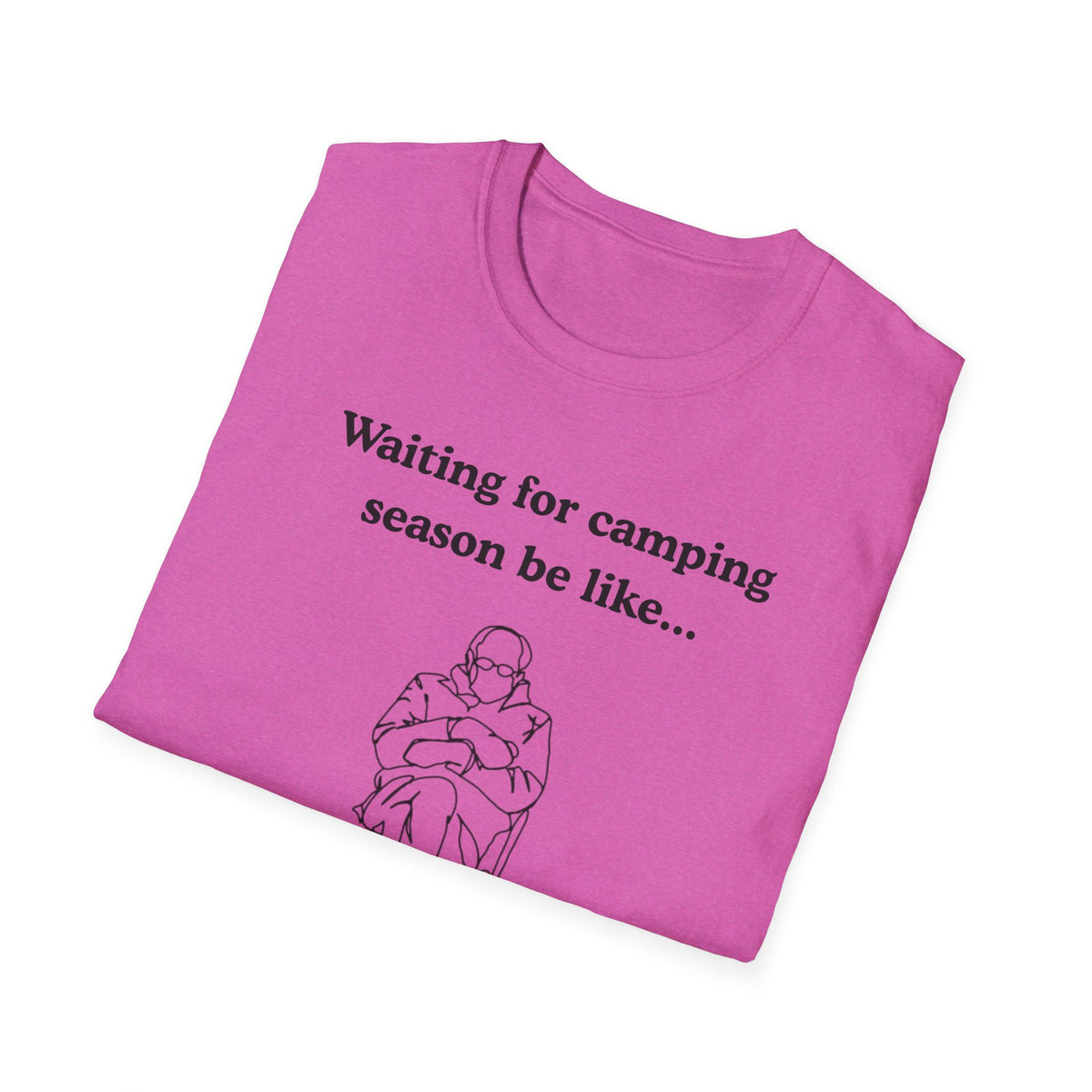 Waiting for Camping Season T-Shirt — Funny Camping Tee with Cozy Chair Graphic