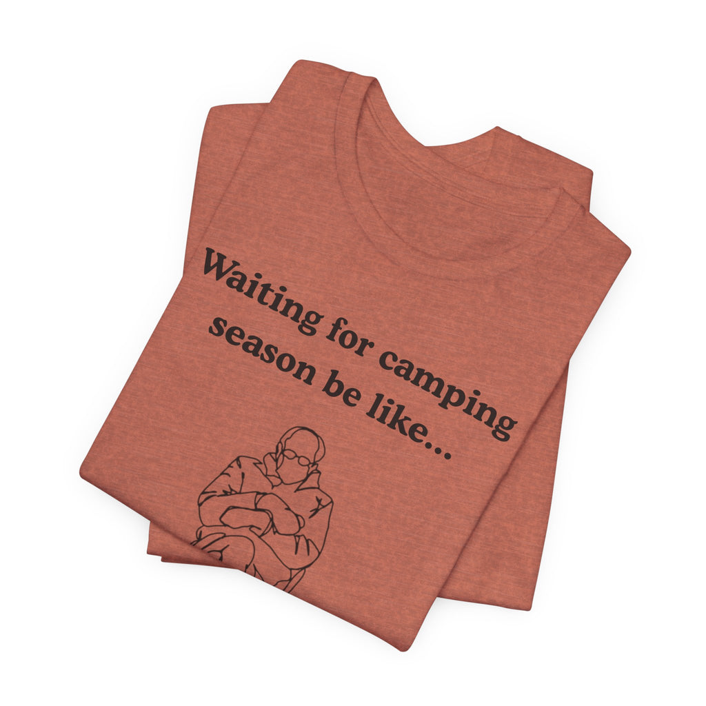 Camping Season Tee — "Waiting for camping season be like..." Cedar Pond Campground Shirt