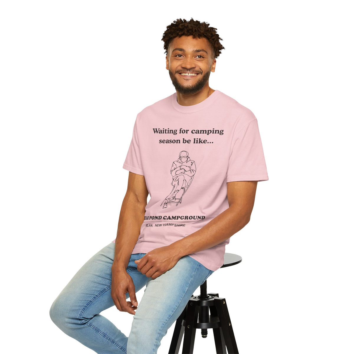 Camping Season Tee — "Waiting for camping season be like..." Cedar Pond Campground Shirt