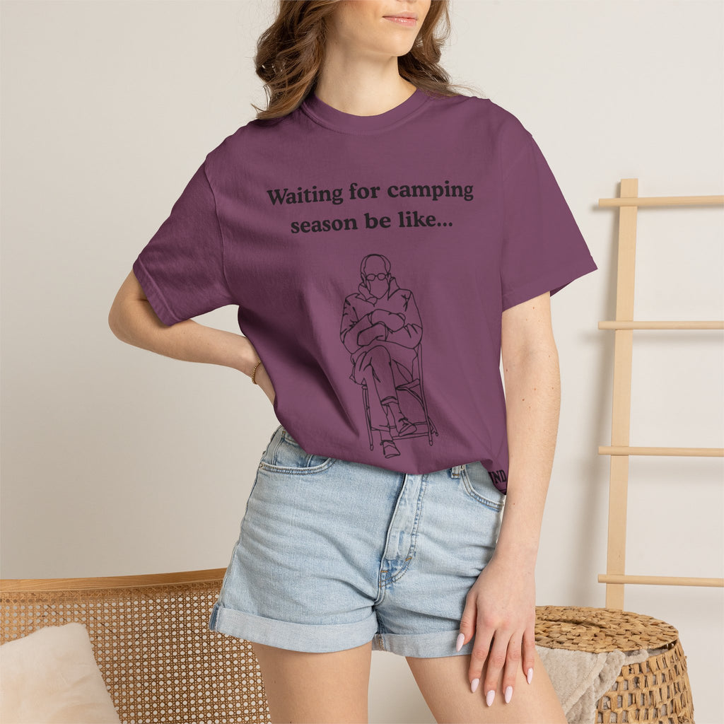 Camping Season Tee — "Waiting for camping season be like..." Cedar Pond Campground Shirt