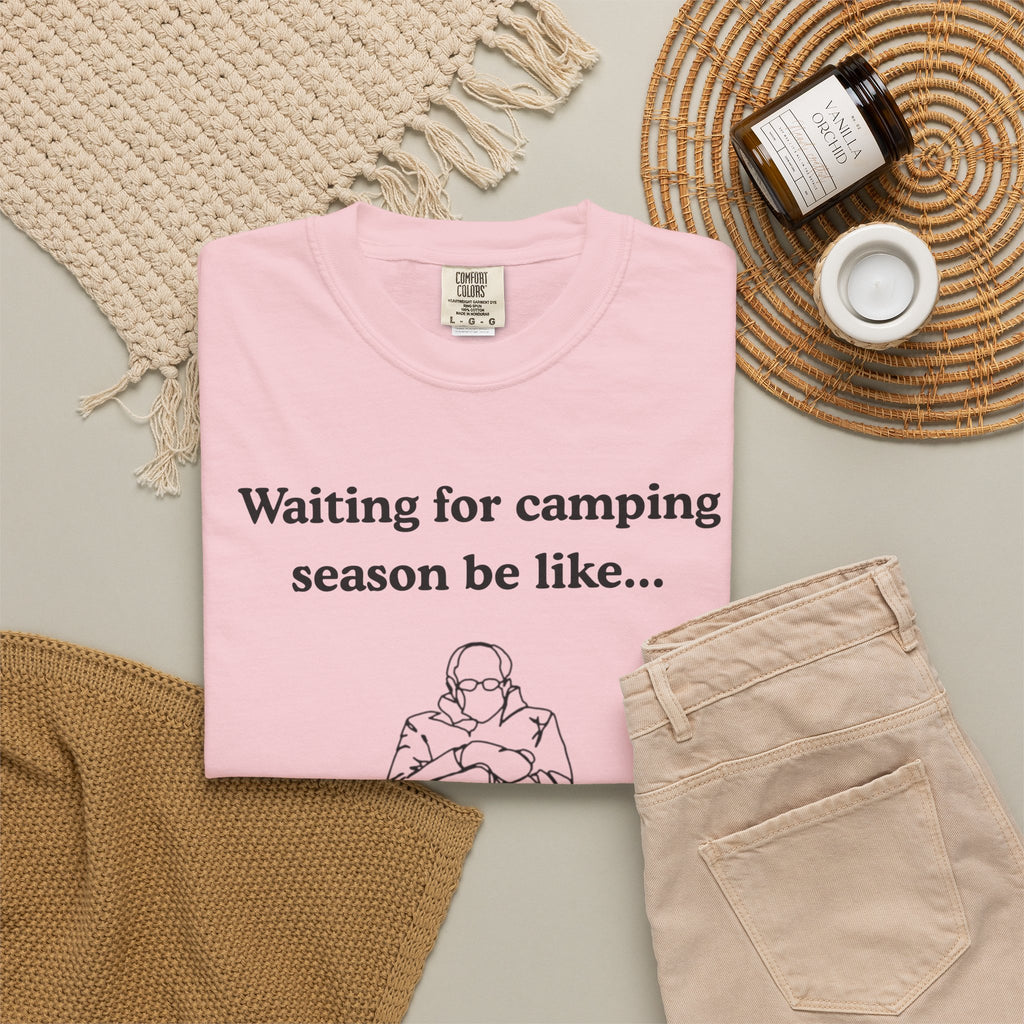 Camping Season Tee — "Waiting for camping season be like..." Cedar Pond Campground Shirt