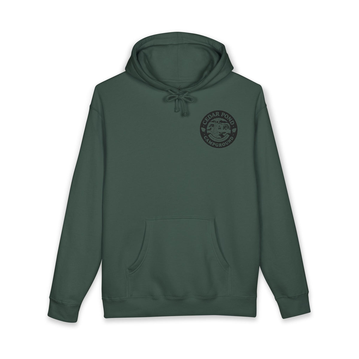 Campground Hoodie — "Cedar Pond Campground" Outdoor Camping Pullover