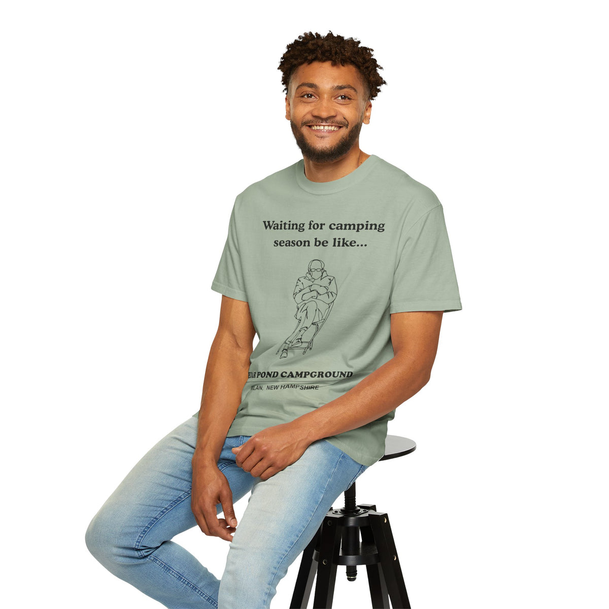Camping Season Tee — "Waiting for camping season be like..." Cedar Pond Campground Shirt