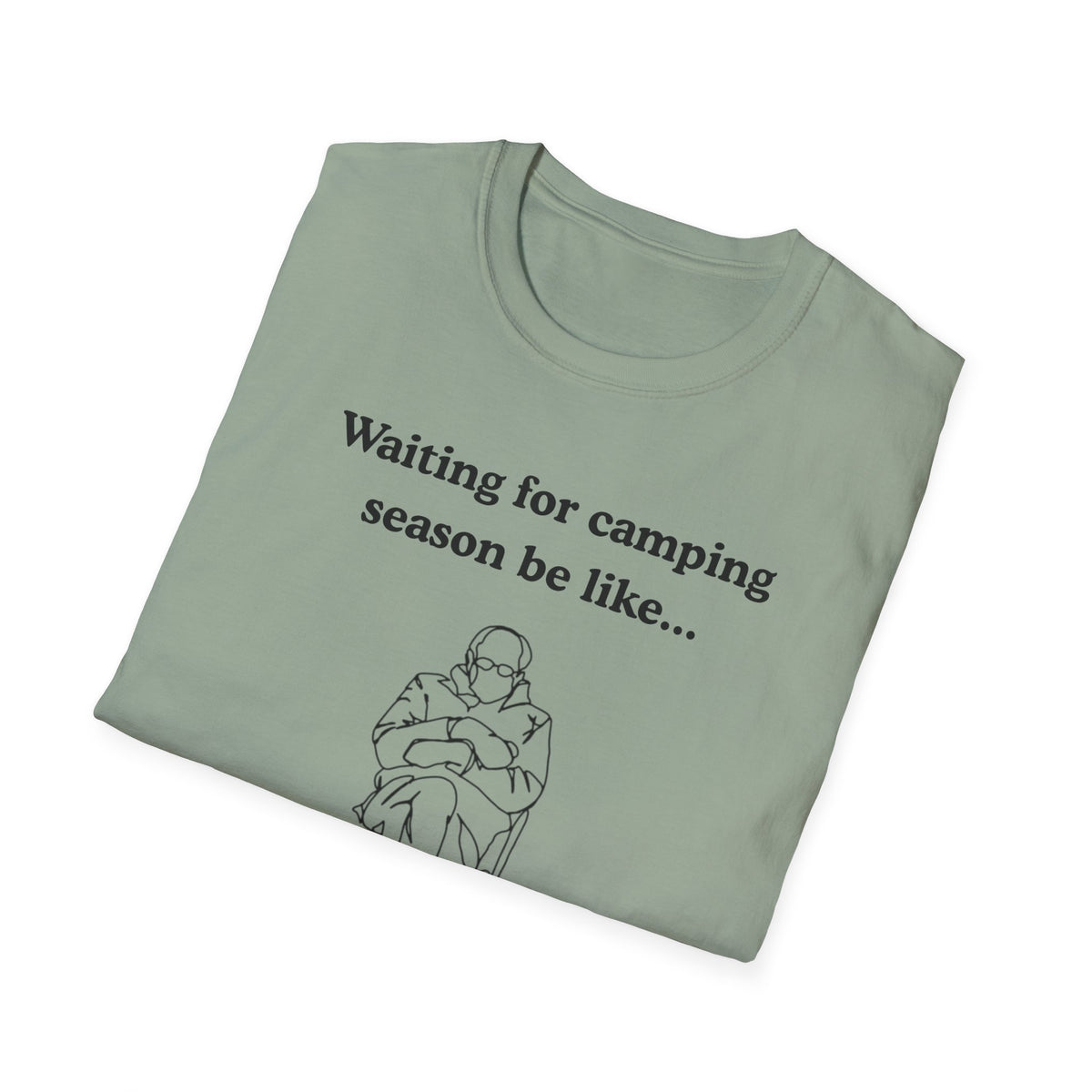 Waiting for Camping Season T-Shirt — Funny Camping Tee with Cozy Chair Graphic