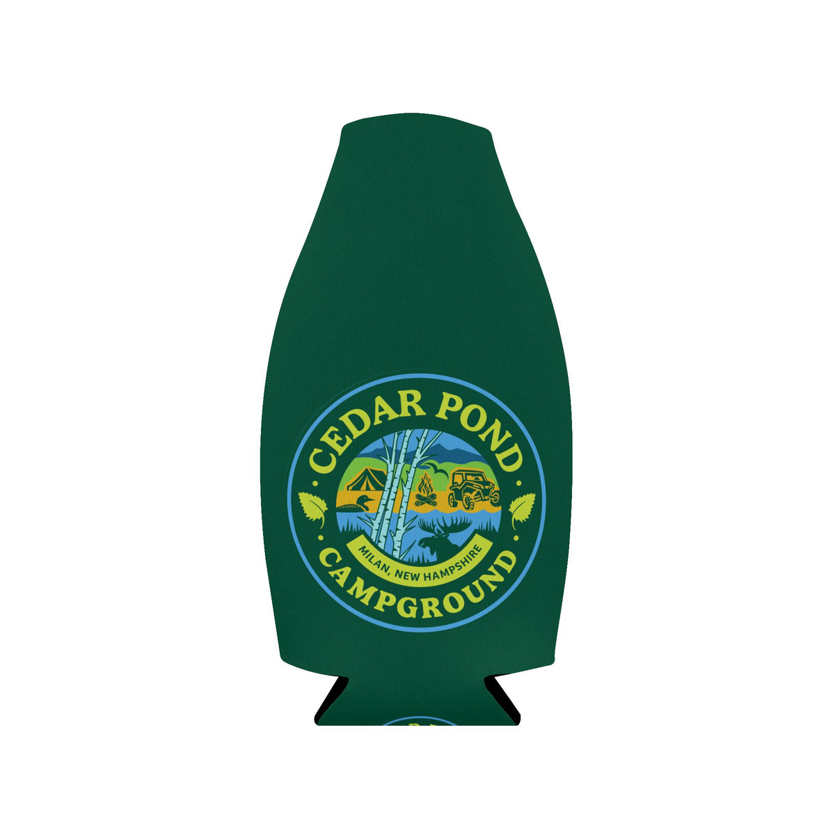 Cedar Pond Campground Zip-Up Bottle Cooler Sleeve