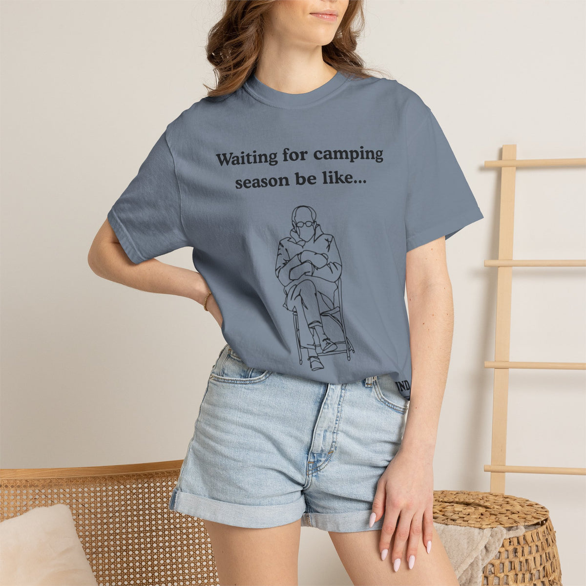Camping Season Tee — "Waiting for camping season be like..." Cedar Pond Campground Shirt