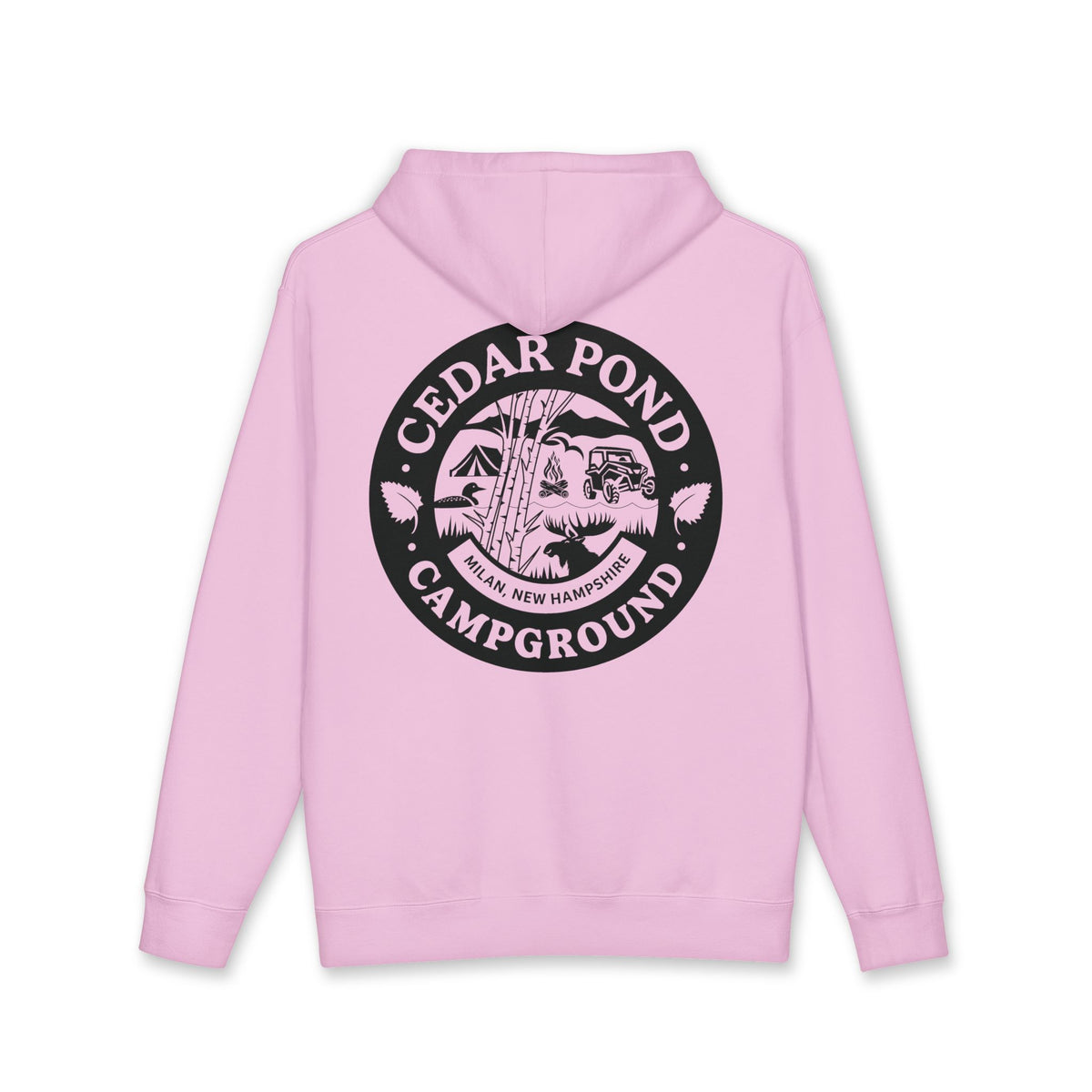 Campground Hoodie — "Cedar Pond Campground" Outdoor Camping Pullover
