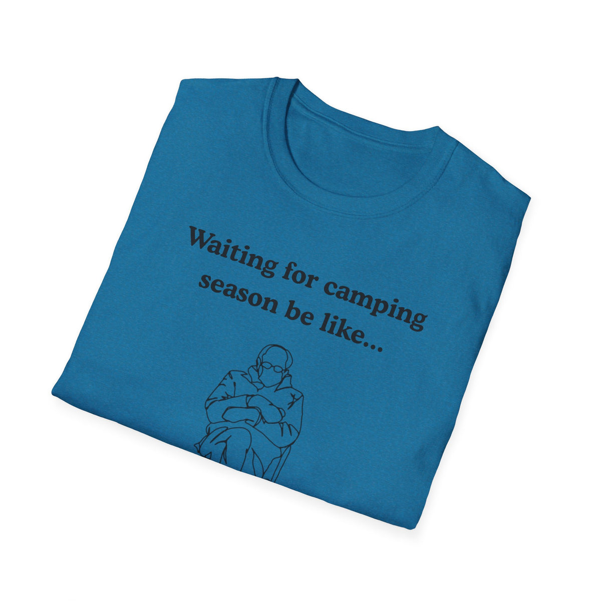Waiting for Camping Season T-Shirt — Funny Camping Tee with Cozy Chair Graphic
