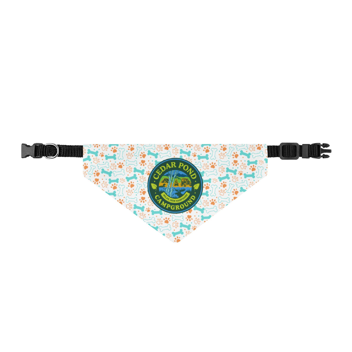 Clip-On Pet Bandana — Cedar Pond Campground Logo