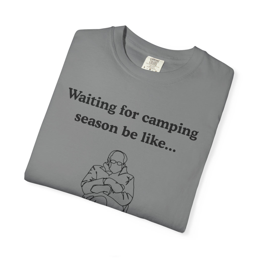 Camping Season Tee — "Waiting for camping season be like..." Cedar Pond Campground Shirt