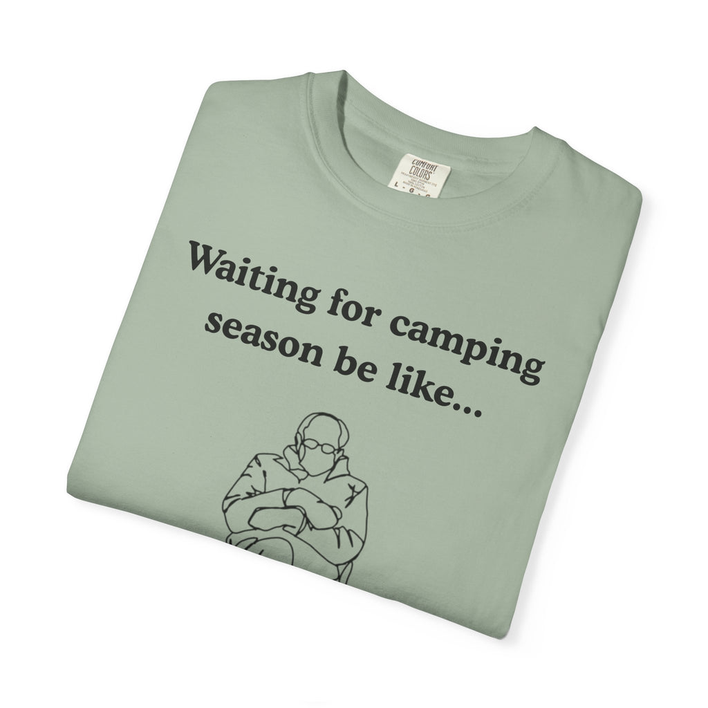 Camping Season Tee — "Waiting for camping season be like..." Cedar Pond Campground Shirt